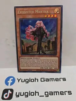 YUGIOH EXOSISTER MARTHA POTE-EN025 1ST EDITION SECRET LIGHT PLAYED - Image 1