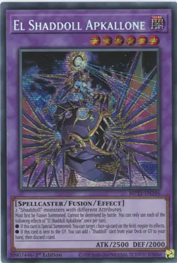Yugioh El Shaddoll Apkallone MP21-EN246 Secret Rare 1st LP - Image 1
