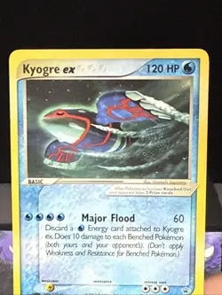 Pokemon Card Kyogre ex 001 Nintendo Power Magazine Black Star Promo Non Holo LP - Image 2