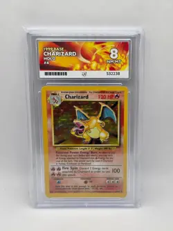 ACE 8 Charizard 4/102 Base Set Rare Holo Pokemon Card WOTC 1999 - Mint - Image 1