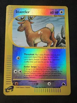 Pokemon TCG Card E Series Skyridge Stantler 102/144 Reverse Holo E Reader - Image 1