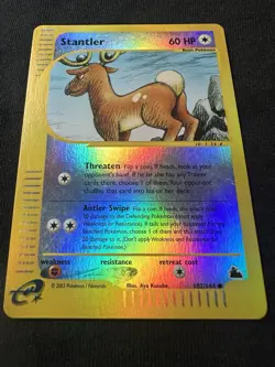 Pokemon TCG Card E Series Skyridge Stantler 102/144 Reverse Holo E Reader - Image 3