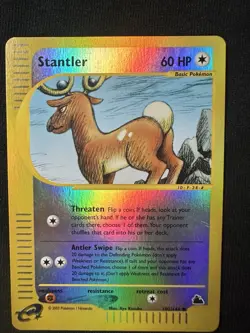 Pokemon TCG Card E Series Skyridge Stantler 102/144 Reverse Holo E Reader - Image 5