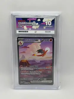 ACE 10 Charizard EX 199/165 S&V 151 SIR Holo Pokemon Card - Gem Mint - Image 1