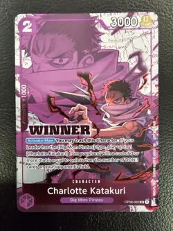 One Piece Card Game - Charlotte Katakuri - Winner Promo Foil (ENG) OP08-062 - Image 1