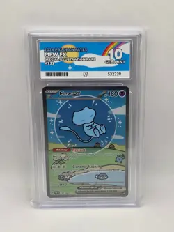 ACE 10 Mew EX 232/091 Paldean Fates SIR Holo Bubble Pokemon Card - Gem Mint - Image 1