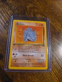 Rhyhorn 61/64 1st Edition Jungle WOTC Pokemon Card LP - Image 3