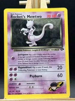 Pokemon TCG Rocket's Mewtwo Gym Challenge Holo Card 14/132 - Image 1