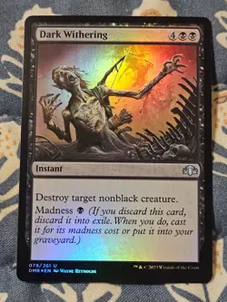 Dark Withering FOIL Dominaria Remastered MTG Magic - Image 1
