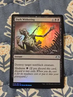 Dark Withering FOIL Dominaria Remastered MTG Magic - Image 2