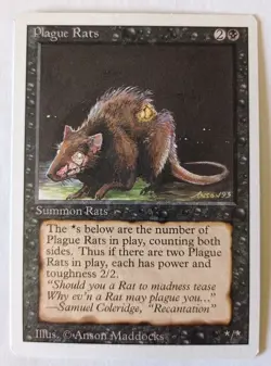 MTG MAGIC 1994 - PLAGUE RATS - SUMMON RATS - REVISED EDITION - ENG - Image 1