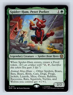 Spider-Ham, Peter Porker #114 Regular Rare MTG 2025 Marvel's Spider-Man (SPM) - Image 1