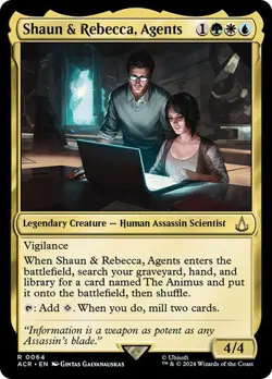 Shaun & Rebecca, Agents R #64Assassin's Creed MTG MAGIC LEG HUMAN ASSASSIN O25 - Image 1