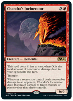 mtg magic 2021 m21 chandra's incinerator ENGLISH incinerateur de chandra - Image 1