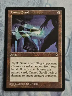 Cursed Scroll - Tempest - Magic the Gathering - MTG - Light Play - Image 1