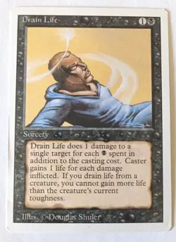 MTG MAGIC 1994 - DRAIN LIFE - SORCERY - REVISED EDITION - ENG - Image 1