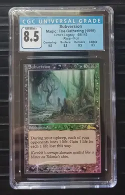 Mtg Subversion (CGC) 8.5 Q+ Urza's Legacy Rare Foil [1999] - Image 1