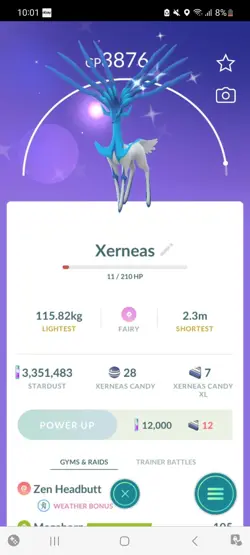 Pokemon Go Shiny Legendary Xerneas ( High CP ) - Image 1