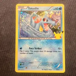 Pokemon TCG Totodile 18/25 Confetti Holo McDonalds 25th Anniversary 2021 LP-NM - Image 1