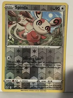 Spinda Reverse Holo 141/195 SWSH12: Silver Tempest NM Pokemon Fast Ship - Image 1