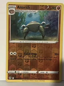 Anorith Reverse Holo 095/195 SWSH12: Silver Tempest NM Pokemon Fast Ship - Image 1