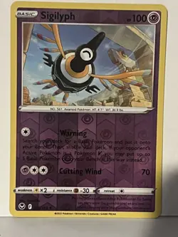 Sigilyph Reverse Holo 075/195 SWSH12: Silver Tempest NM Pokemon Fast Ship - Image 1