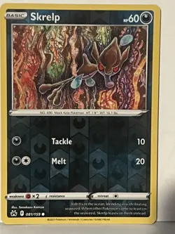 Skrelp Reverse Holo 081/159 Crown Zenith NM Pokemon Fast Ship - Image 1