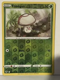 Foongus Reverse Holo 011/195 SWSH12: Silver Tempest NM Pokemon Fast Ship - Image 1