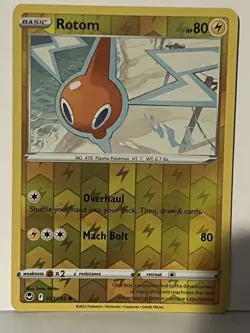 Rotom Reverse Holo 053/195 SWSH12: Silver Tempest NM Pokemon Fast Ship - Image 1