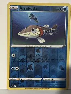 Arrokuda Reverse Holo 041/185 SWSH04: Vivid Voltage NM Pokemon Fast Ship - Image 1