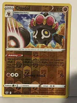 Claydol Reverse Holo 094/195 SWSH12: Silver Tempest NM Pokemon Fast Ship - Image 1