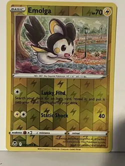 Emolga Reverse Holo 054/195 SWSH12: Silver Tempest NM Pokemon Fast Ship - Image 1