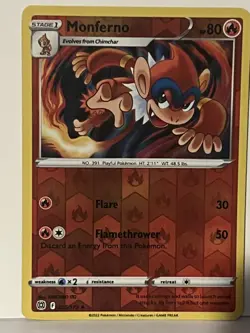 Monferno Reverse Holo 025/172 SWSH09: Brilliant Stars NM Pokemon Fast Ship - Image 1