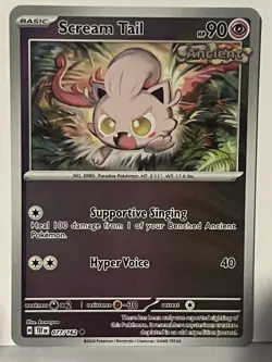 Scream Tail Reverse Holo 077/162 SV05: Temporal Forces NM Pokemon Fast Ship - Image 1