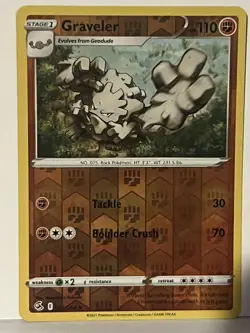 Graveler Reverse Holo 136/264 SWSH08: Fusion Strike NM Pokemon Fast Ship - Image 1