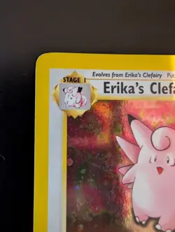 Pokemon TCG Card 3/132 Erika’s Clefable Gym Heroes Vintage Holo NM/LP - Image 2