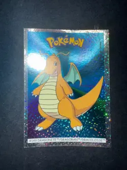 Pokemon Dunkin Boomer #149 Dragonite Holo foil NM Sticker BubbleGum Vintage 2001 - Image 1