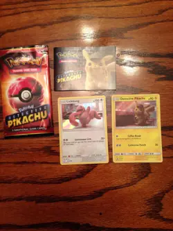 Pokemon Detective Pikachu & Holo Lickitung Exclusive Rare Theater Pack - Image 1