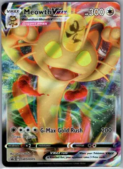 Meowth VMAX SWSH005 - Pokemon TCG SWSH Black Star Promos - Holo Promo (NM) - Image 1