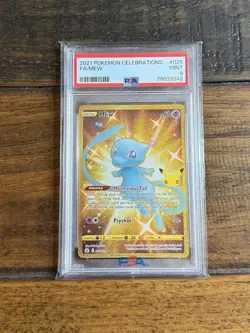 PSA 9 Mint - Gold Mew FA 25/25 | 2021 Pokemon Celebrations - Image 1