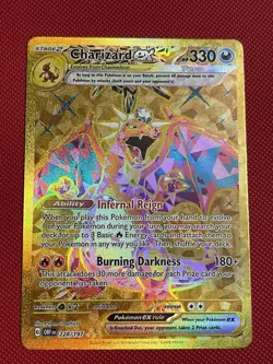 CHARIZARD EX 2023 POKEMON OBSIDIAN FLAMES HYPER RARE 228/197 Q4023 - Image 1