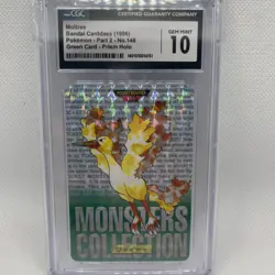 Pokemon Bandai Carddass Vending Prism Holo 146 Moltres Vintage 1996 GCG 10 - Image 1