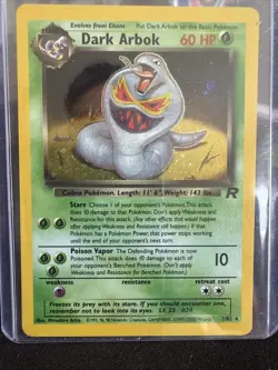 Pokemon TCG Dark Arbok Team Rocket 2 Holo Rare Near Mint - Image 1