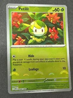 Pokemon TCG Petilil Black Bolt 006/086 Pokeball Holo - Image 1