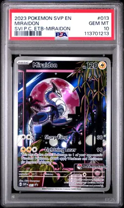 2023 POKEMON SVP EN-SV BLACK STAR PROMO #013 MIRAIDON PSA 10 - Image 1