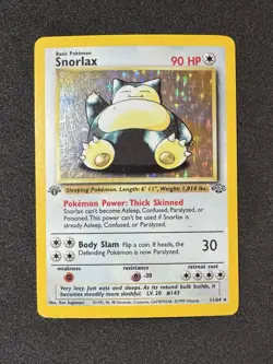 ◓Snorlax 11/64 Jungle 1999 - Pokemon TCG WOTC 1st Edition Holo Rare*MP◓ - Image 2