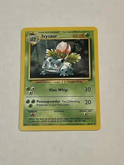 VTG Pokemon TCG Ivysaur 30/102 Base Set Non-Holo Unlimited WOTC 1999 NICE LOOK!! - Image 3