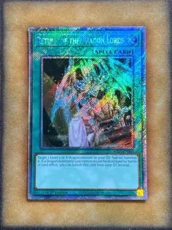 Yugioh Return of the Dragon Lord RA03-EN060 Platinum Secret Rare 1st Ed NM - Image 1