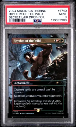 2024 MTG SECRET LAIR DROP FOIL #1740 RHYTHM OF THE WILD PSA 9 - Image 1
