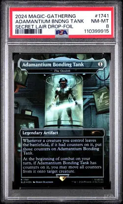 2024 MTG SECRET LAIR DROP FOIL #1741 ADAMANTIUM BONDING TANK PSA 8 - Image 1